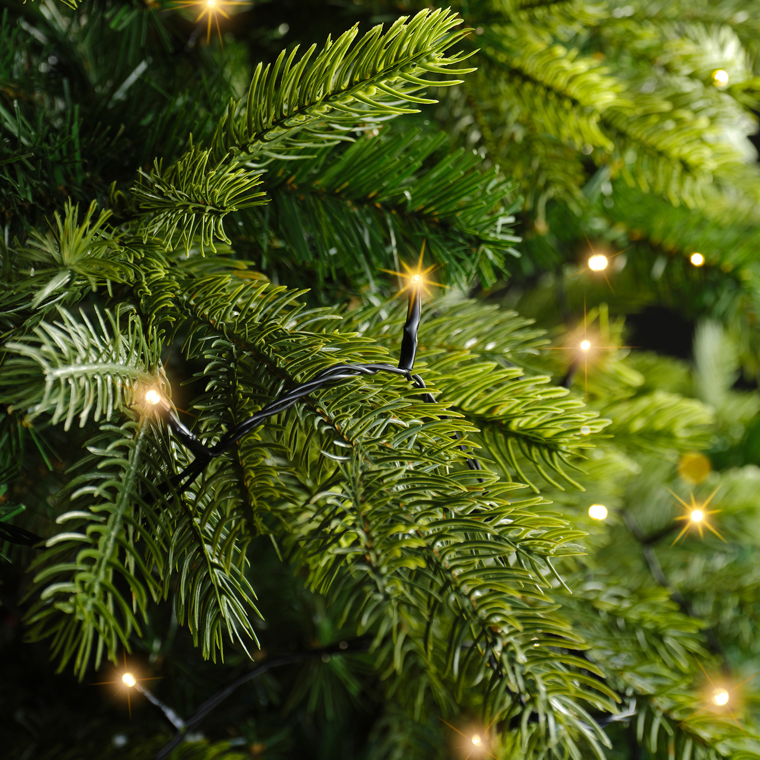 LED Lichterkette - Weihnachtslichterkette - 360 bernstein LED - L: 27m - 8 Modi/ Timer - für Außen