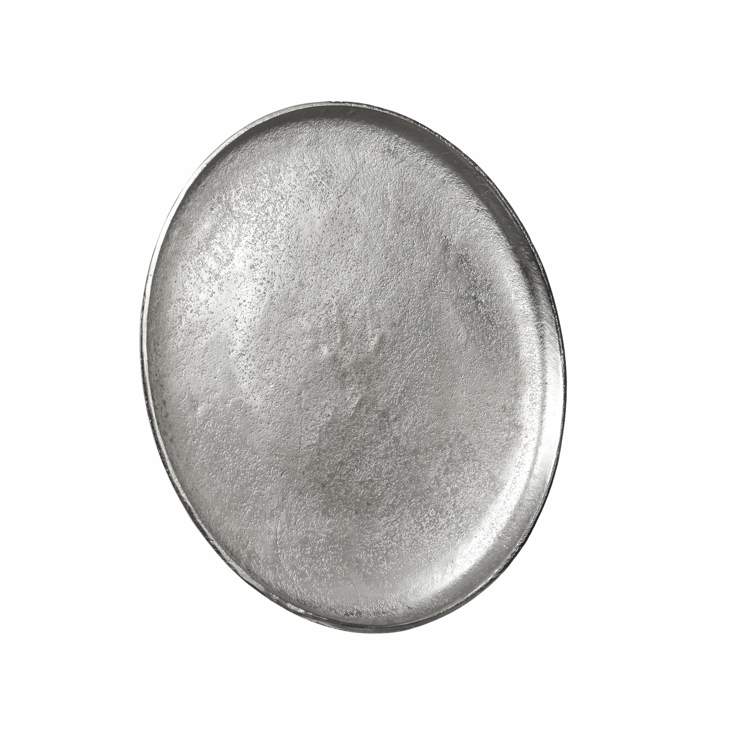 Dekoteller - Dekotablett - Kerzenteller - Aluminium - D: 20cm - rund - silber