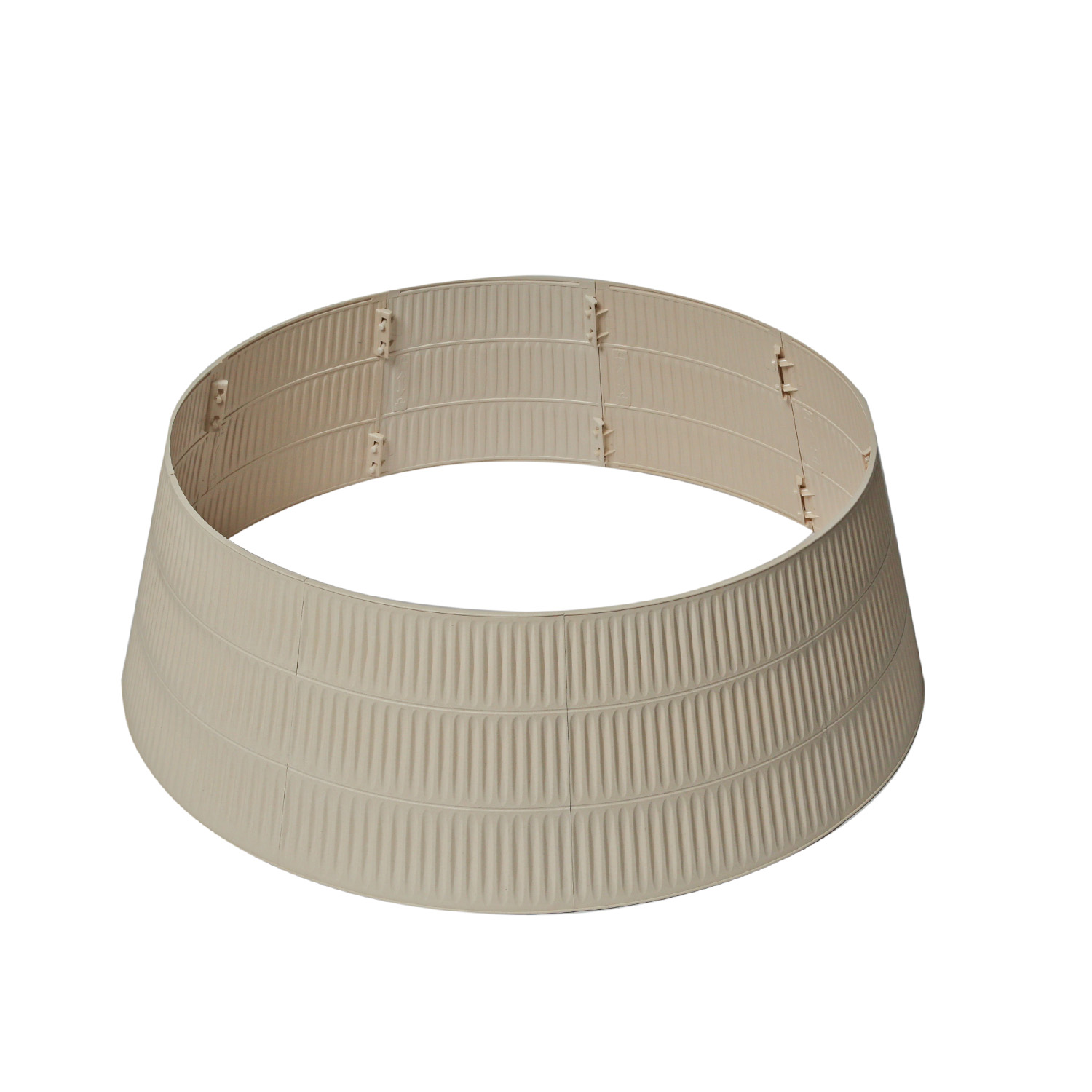 Weihnachtsbaumrock - Kunststoff Abdeckung für Baumständer - D: 72cm - 9-teilig - beige