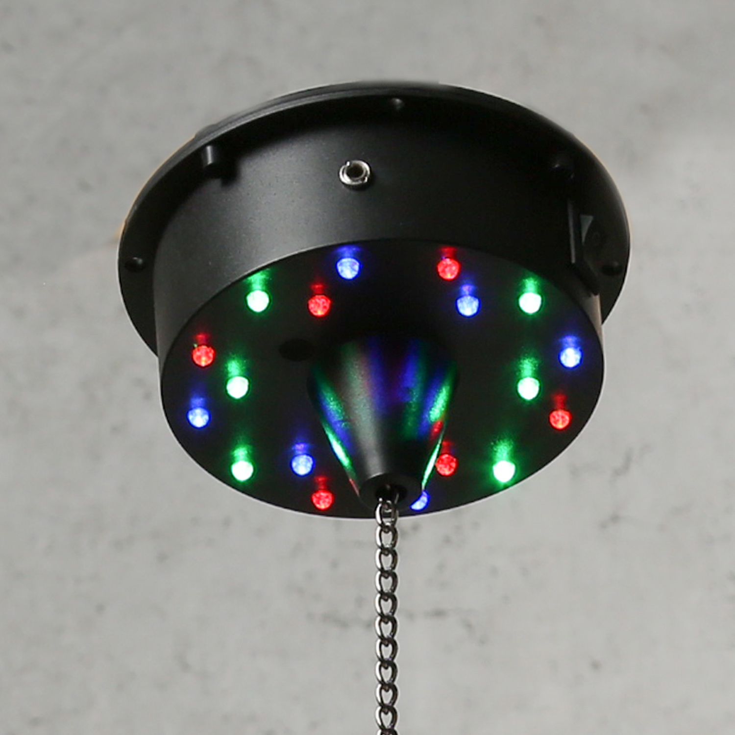 Spiegelkugel Motor mit LED Farbwechsler bis 20cm Kugeln - MBM-203RGBW - Batteriebetrieb