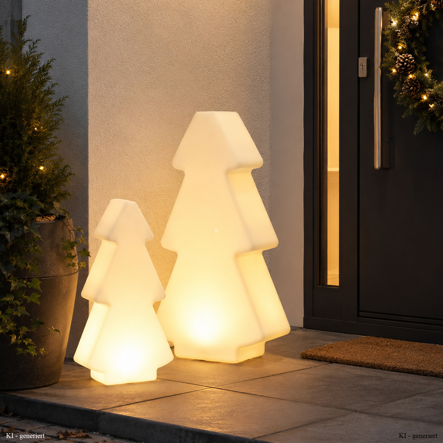 LED Baum outdoor - LED Weihnachtsbaum - Leuchtbaum - H: 65cm - E27 Fassung - warmweiße 1W LED