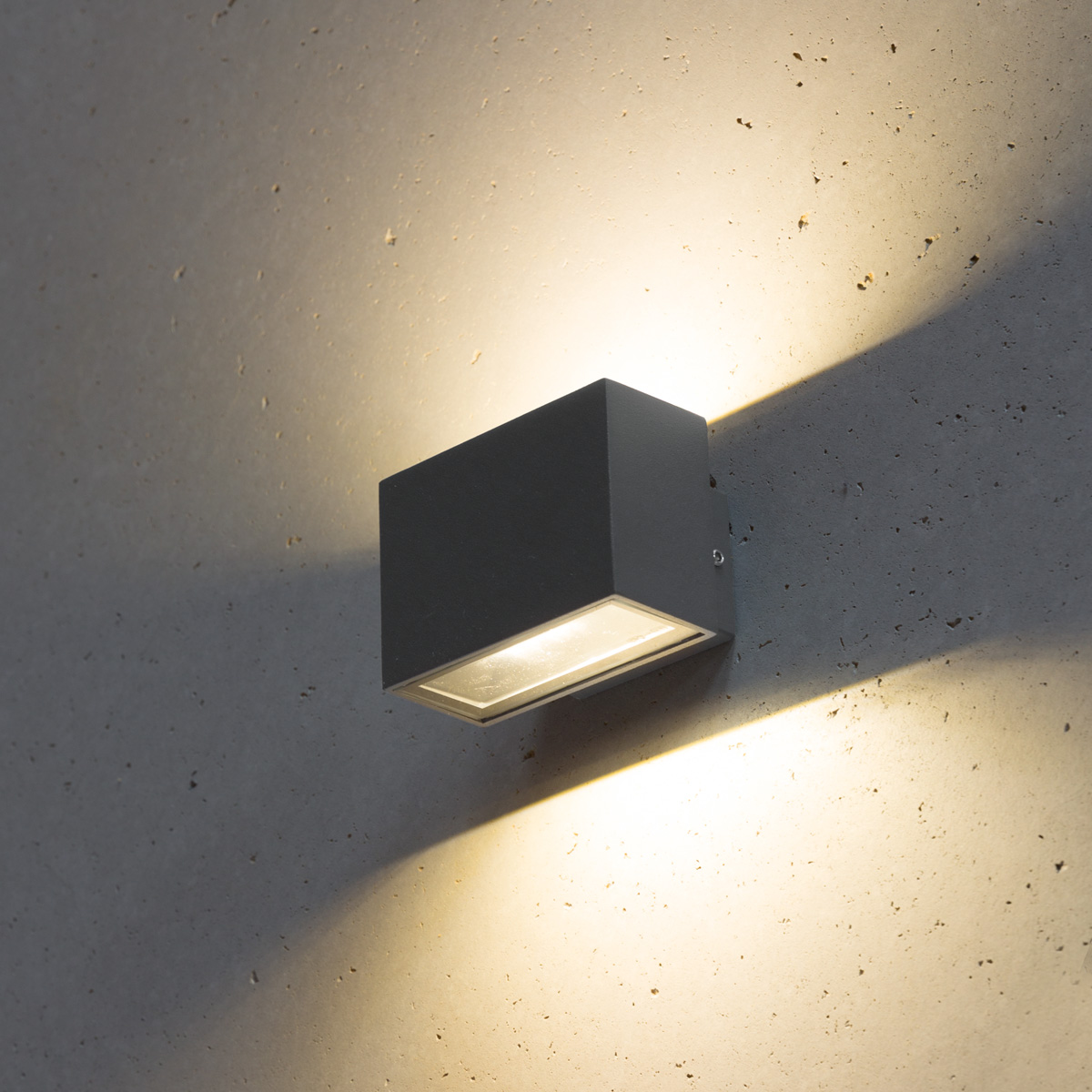 Wandleuchte LOBOS - 12 SMD EDISON LED - 3000K - 450 lm - 6W - IP54 - anthrazit - Fassadenleuchte