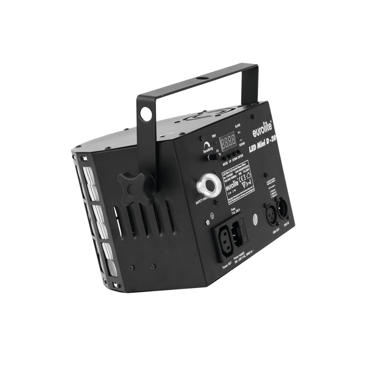 LED Mini Hybrid Strahleneffekt D-20 - Derby Effekt mit Stroboskop - DMX