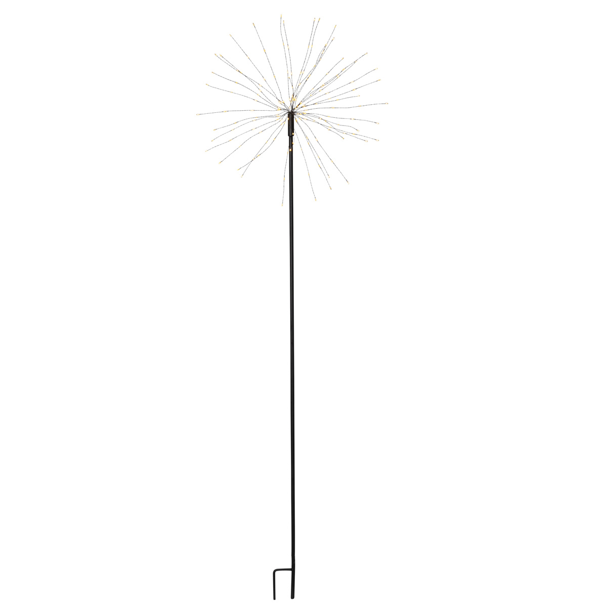 LED Dekostab "Firework" - H: 110cm - 160 kleine warmweiße LED - inkl. Trafo - outdoor - schwarz