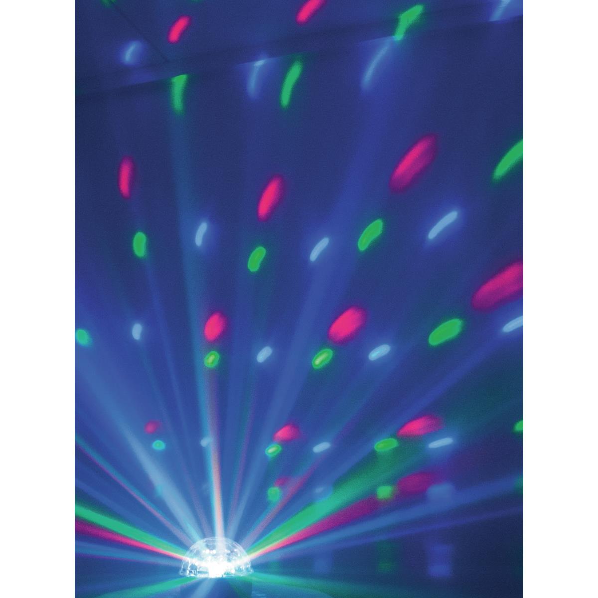 LED Kugel-Strahleneffekt "BC-6" - 360° Raumeffekt ähnlich Spiegelkugel - 5farbig - langsam & schnell