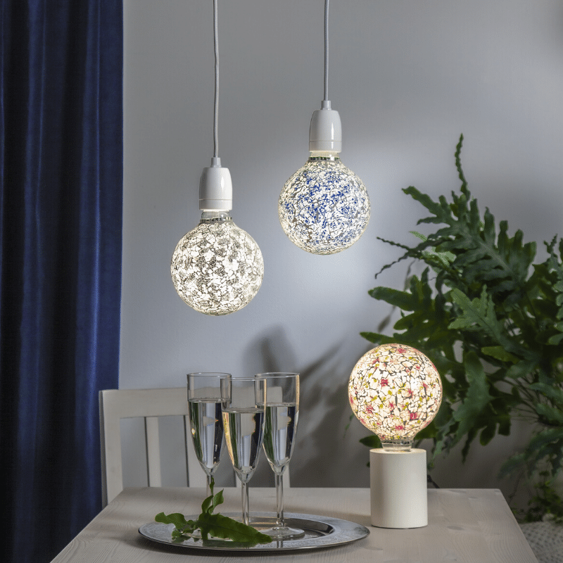 LED Leuchtmittel DEKOLED G130 MOSAIK  PINK - E27 - 4W - warmweiss 3200K - 150lm