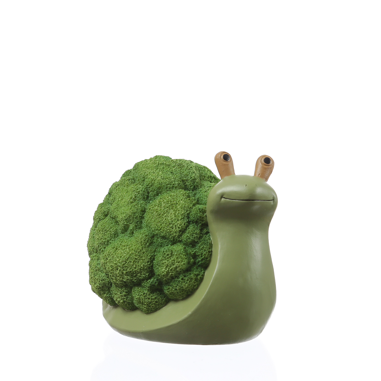 Schnecke BROKKOLI - Gartenfigur - Dekofigur - Polyresin - H: 11cm - für Außen - grün