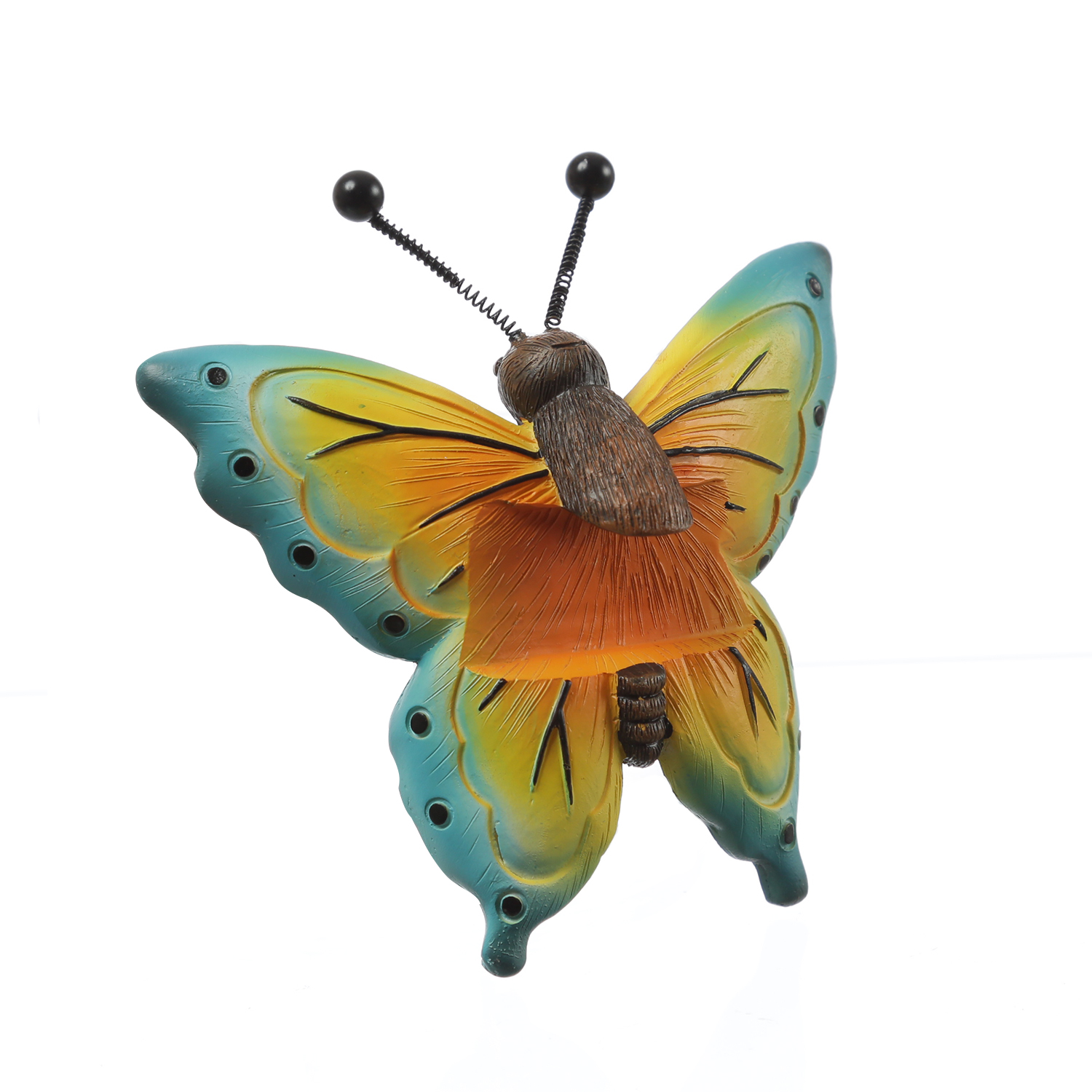Blumentopfhänger Schmetterling - Dekofigur als Topfhänger - Tierfigur - Polyresin - H: 11cm