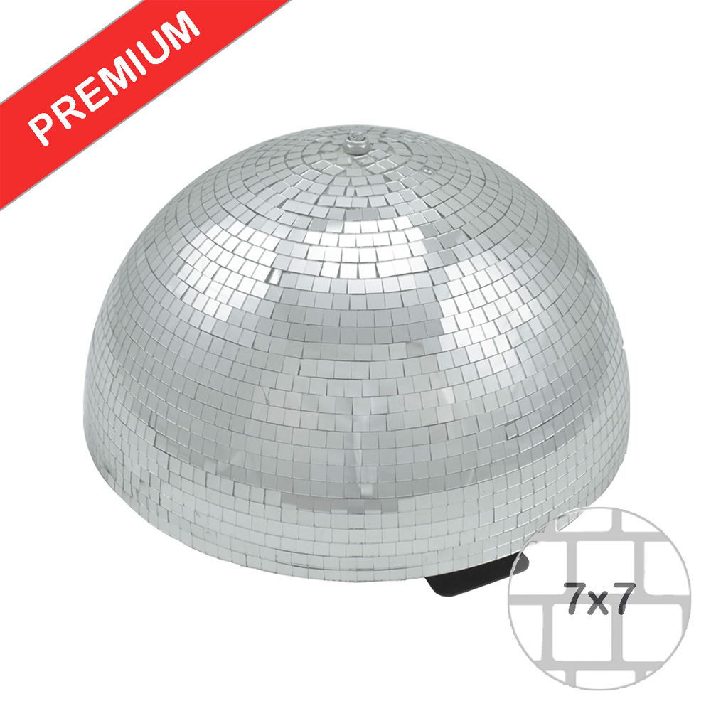 Spiegelkugel halb 40cm - für Deckenmontage - Diskokugel Echtglas - 7x7mm Spiegel - PREMIUM