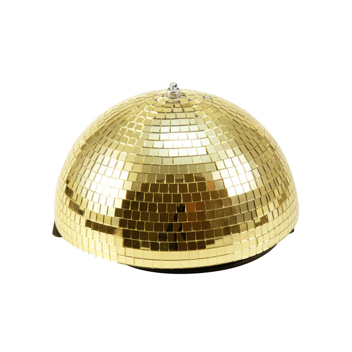 Spiegelkugel halb gold 30cm - für Deckenmontage - Diskokugel Echtglas - 10x10mm Spiegel - PROFI