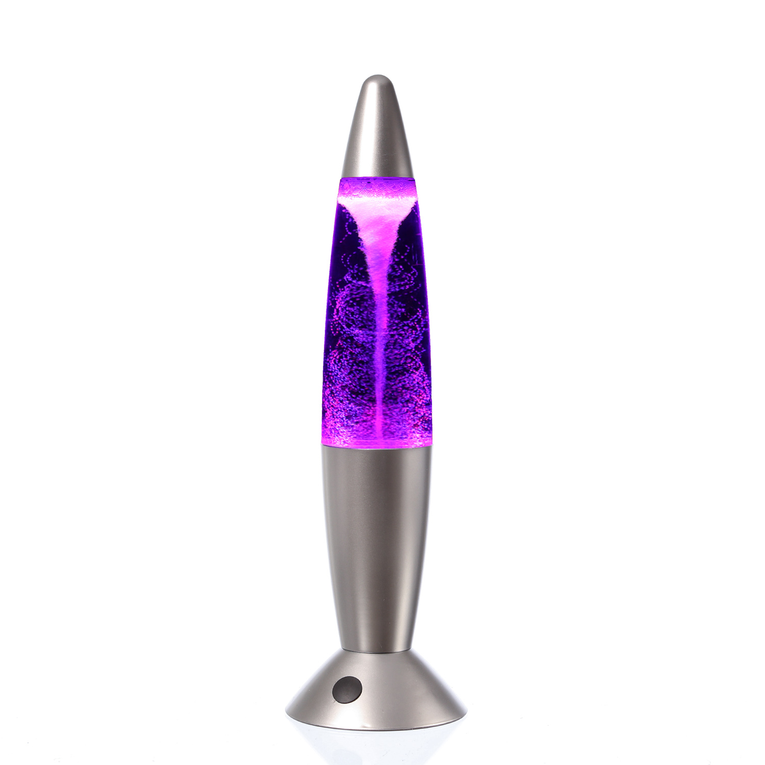 ROCKET LAMP - Lavampe - TORNADO RGB - Touchsensor - H: 36cm - silber - Wirbelnde Schneeflocken