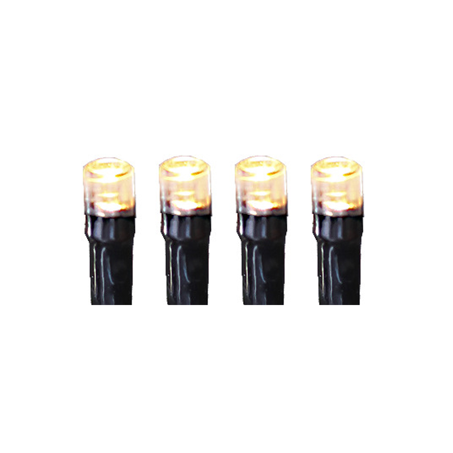 Lichterkette | Serie MICROLED 3mm | 18m | schwarzes Kabel | 180 warmweiße LEDs | Trafo