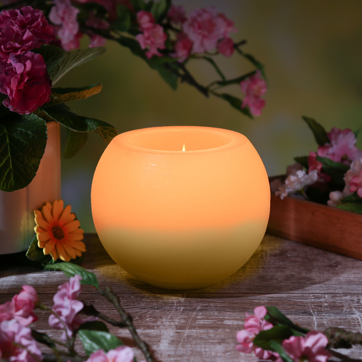Duftkerze CITRONELLA - Outdoor Kerze - H: 12,5cm - D: 15cm - gelb