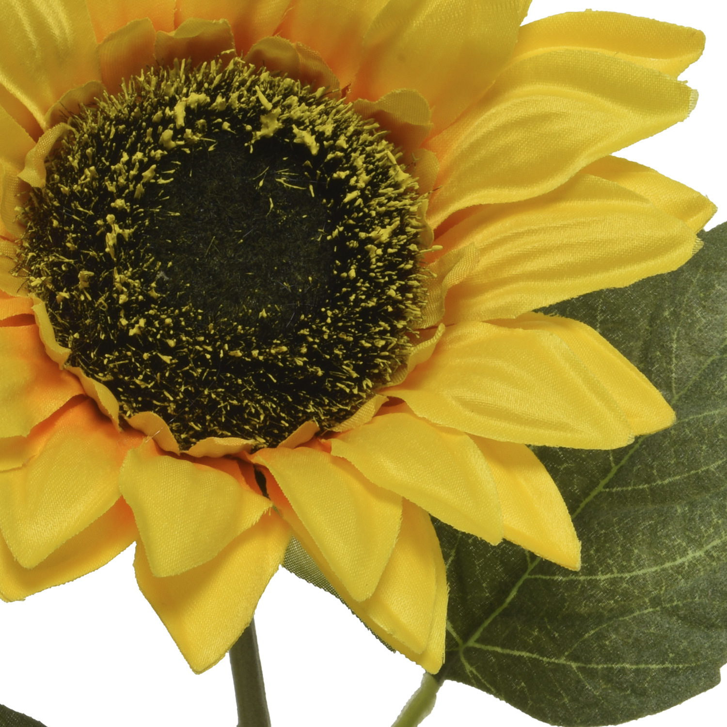 Sonnenblume mit 1 Blüte am Stiel - Kunstblume - H: 64cm - gelb