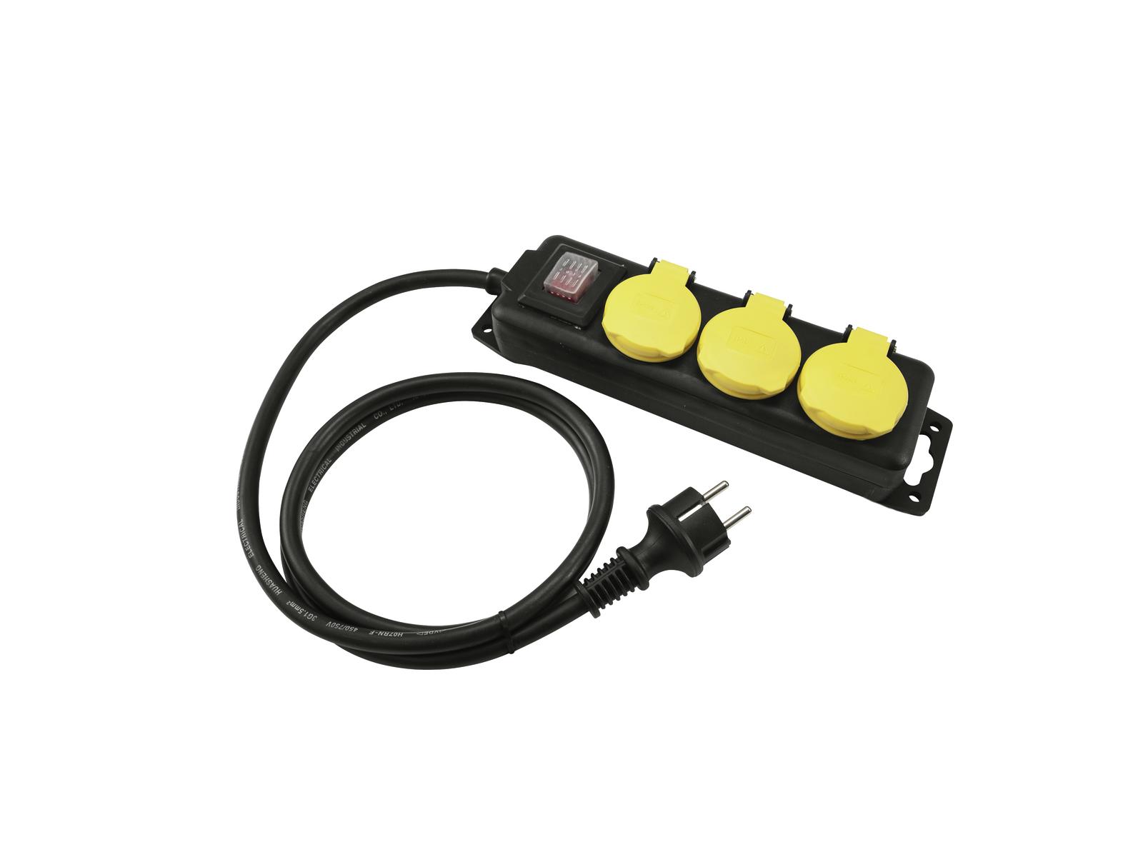 Steckdosenleiste OUTDOOR - 3-fach IP44 - 5,0m Kabel - mit Schalter