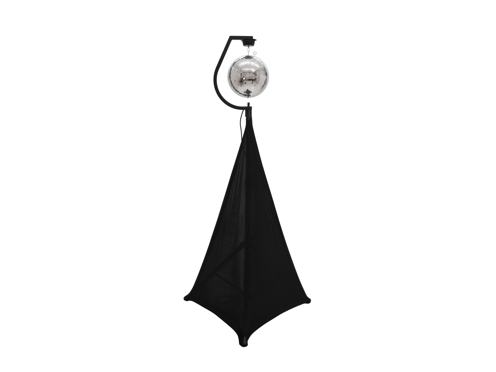 Spiegelkugel Stativhalterung bis 30cm Kugeln - schwarz - inkl. Motor