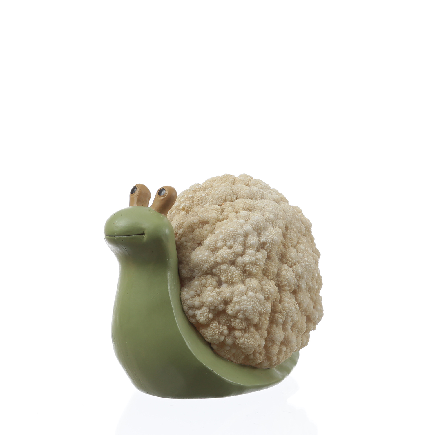 Schnecke BLUMENKOHL - Gartenfigur - Dekofigur - Polyresin - H: 11cm - für Außen