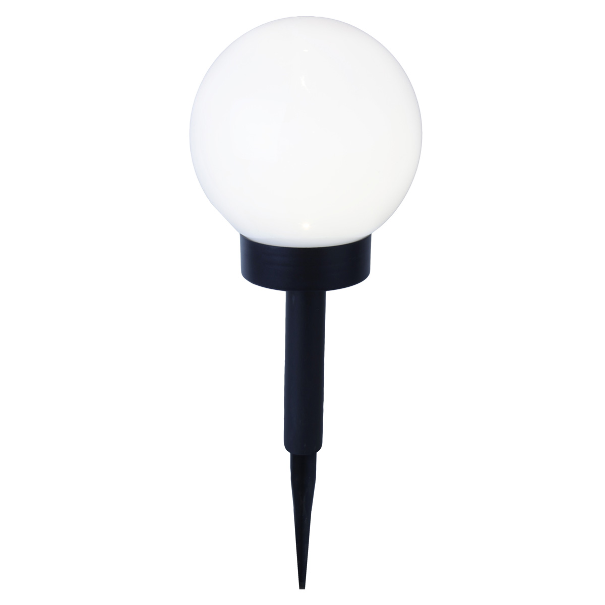 LED Solar Gartenkugel "Globus" - Erdspieß - H: 32cm, D: 15cm - warmweiße LED