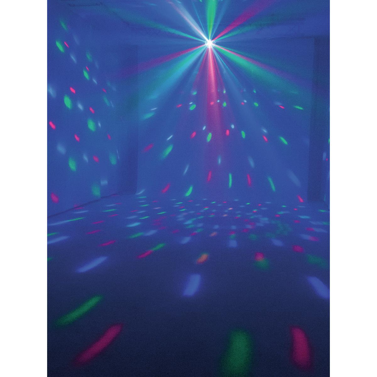 LED Kugel-Strahleneffekt "BC-6" - 360° Raumeffekt ähnlich Spiegelkugel - 5farbig - langsam & schnell
