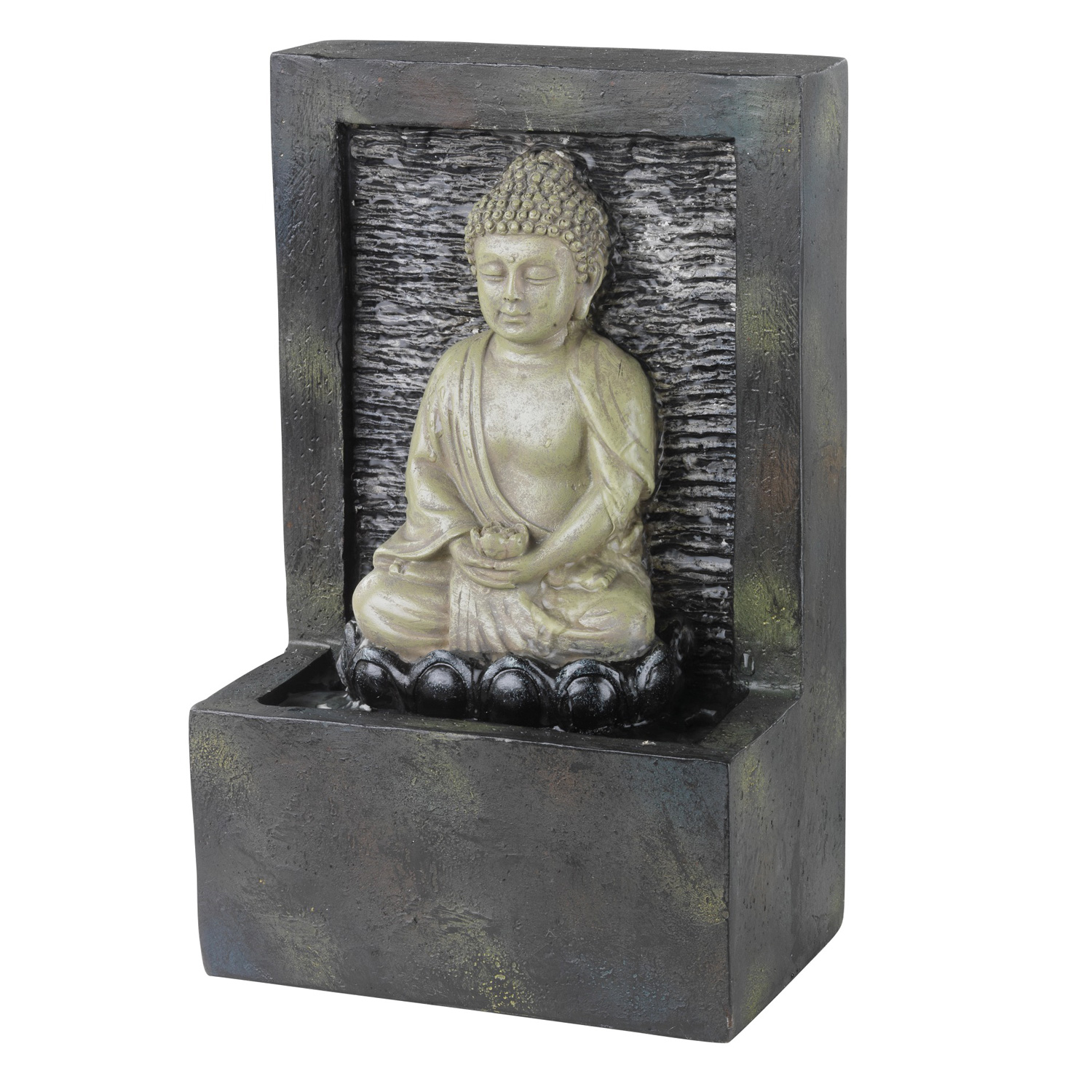 Brunnen Buddha polyresin Hochspannung Indoor 2col ass