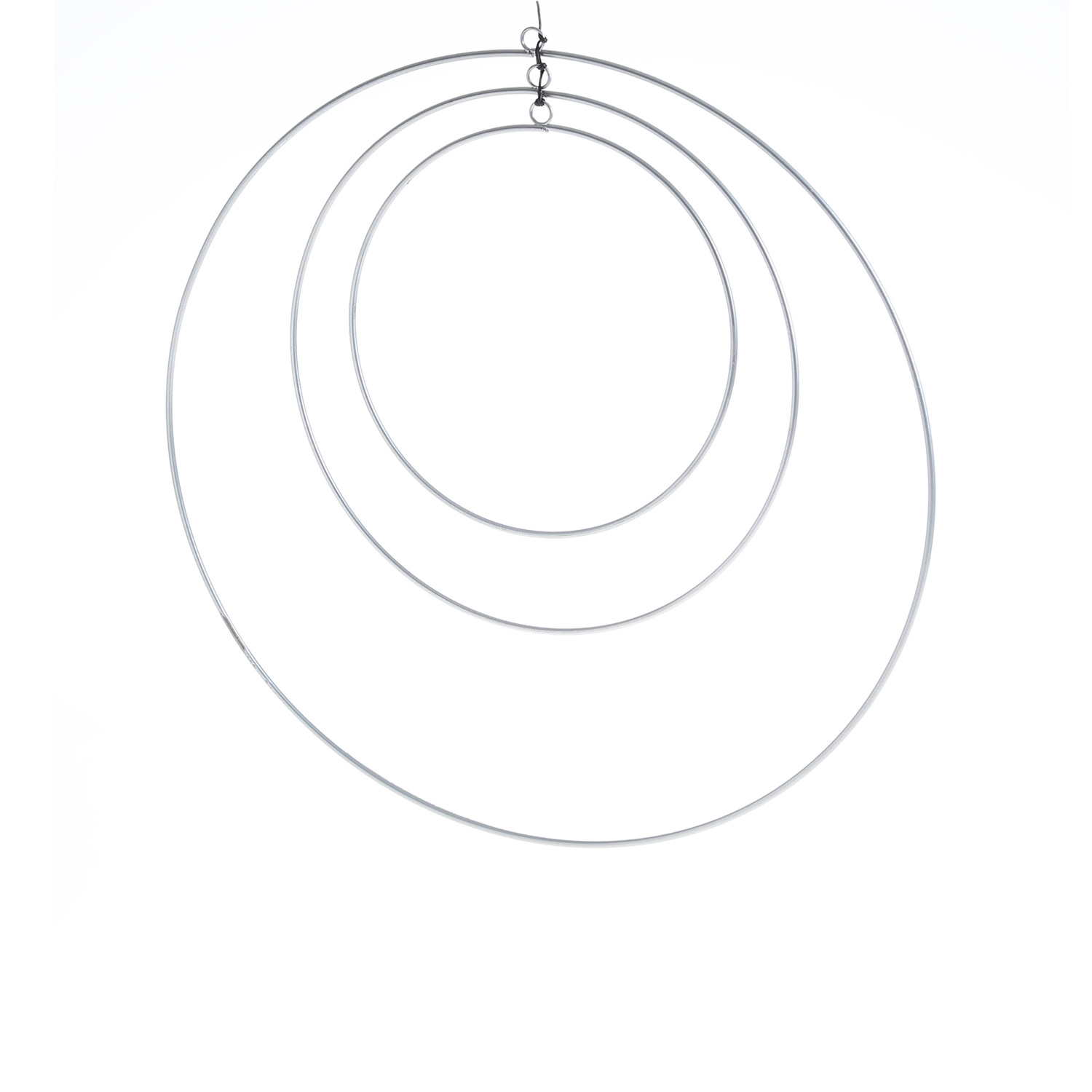 Dekoring - Metallringe mit Aufhängösen - D: 30/20/15cm - für Innen - silber - 3er Set