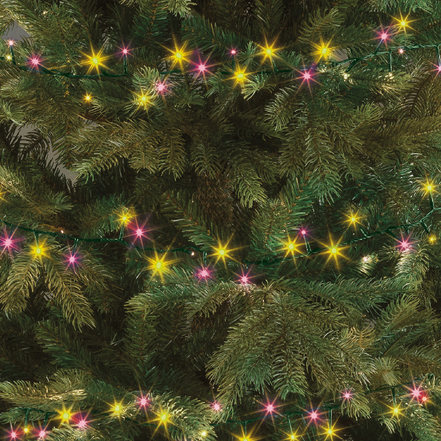 LED Lichterkette Compact Twinkle - 750 pink-/bernstein LED - L: 16m - 8 Funktionen - Timer - Trafo