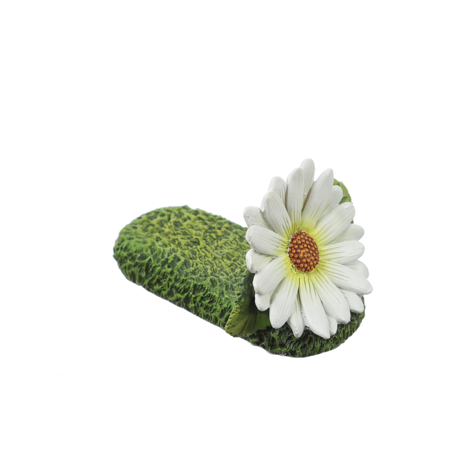 Blumentopffüße weiße Blumen - Pflanzkübel Untersetzer - Kübelfüße - Polyresin - 3er Set
