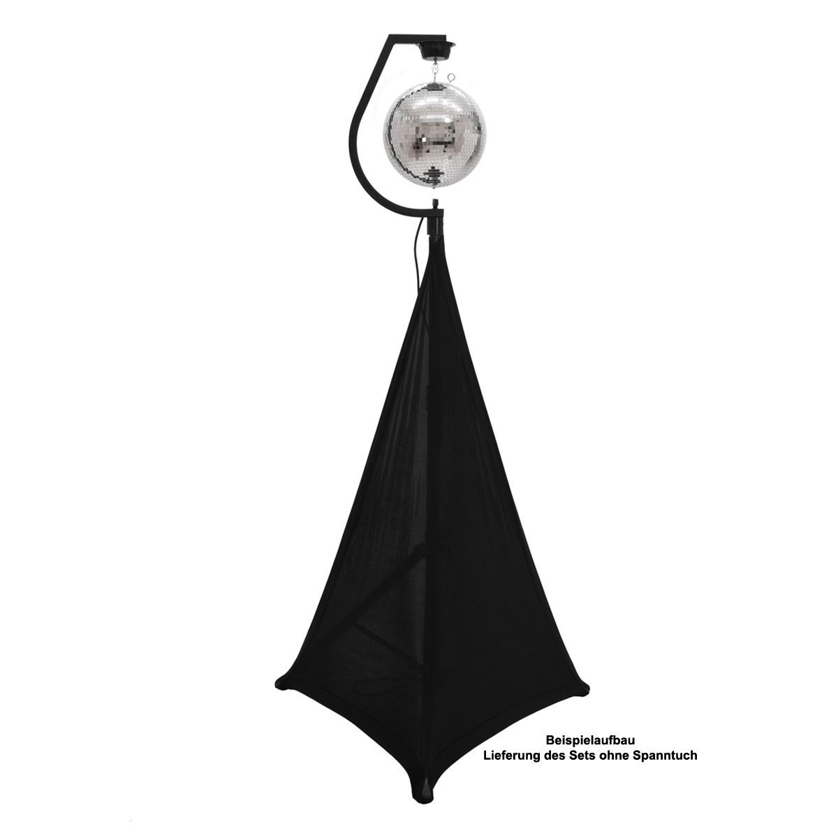 Spiegelkugel SET 50cm PROFI Kugel mit schwarzer Stativhalterung - inkl. Motor