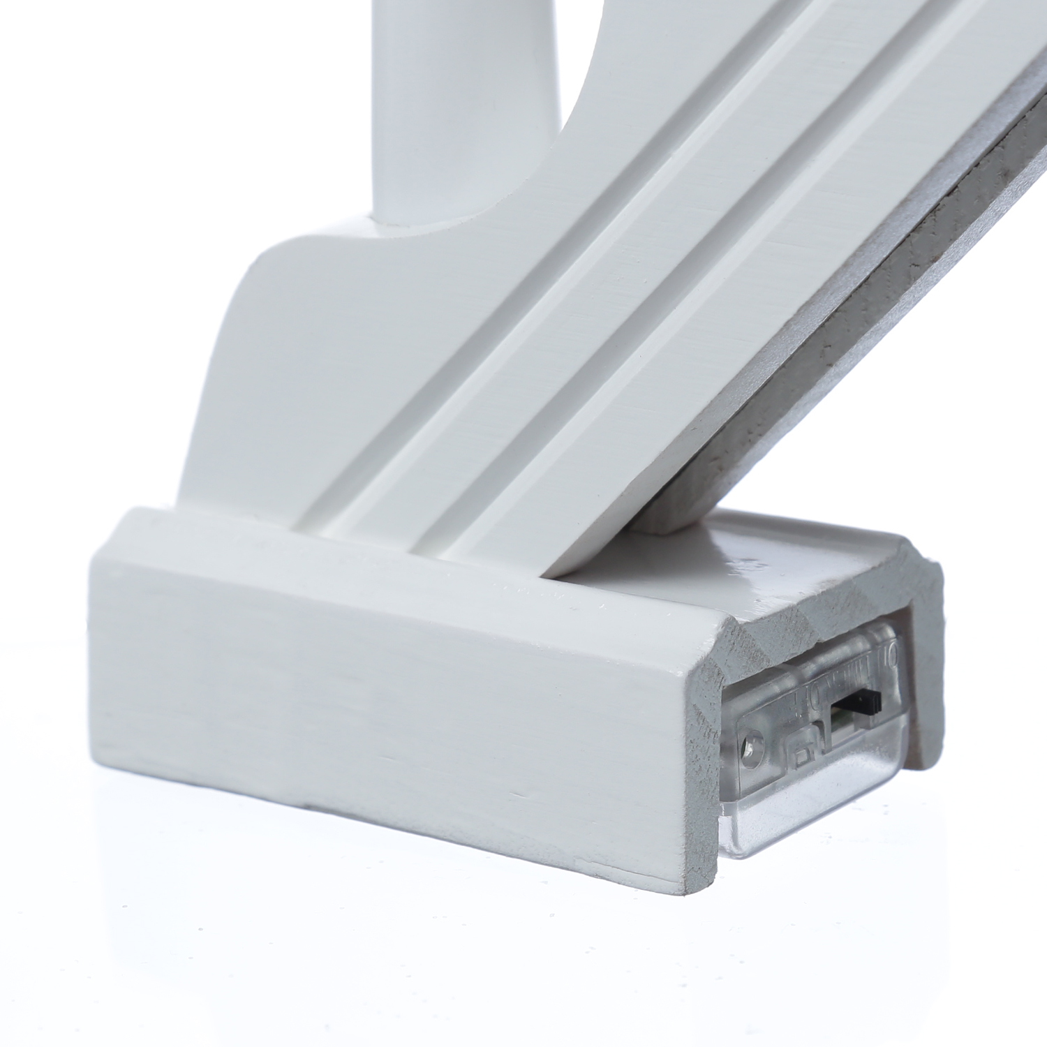 LED Fensterleuchter EMMA - Schwibbogen - 7 warmweiße LED - L: 39cm - Batterie - Timer - weiß