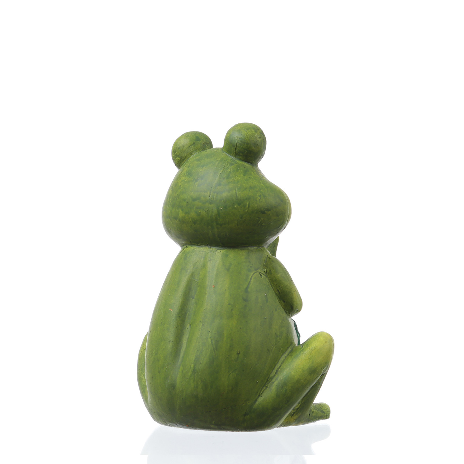 Gartenfigur verträumter Frosch Rosie - Tierfigur - Magnesia - H: 16cm - für Außen - grün