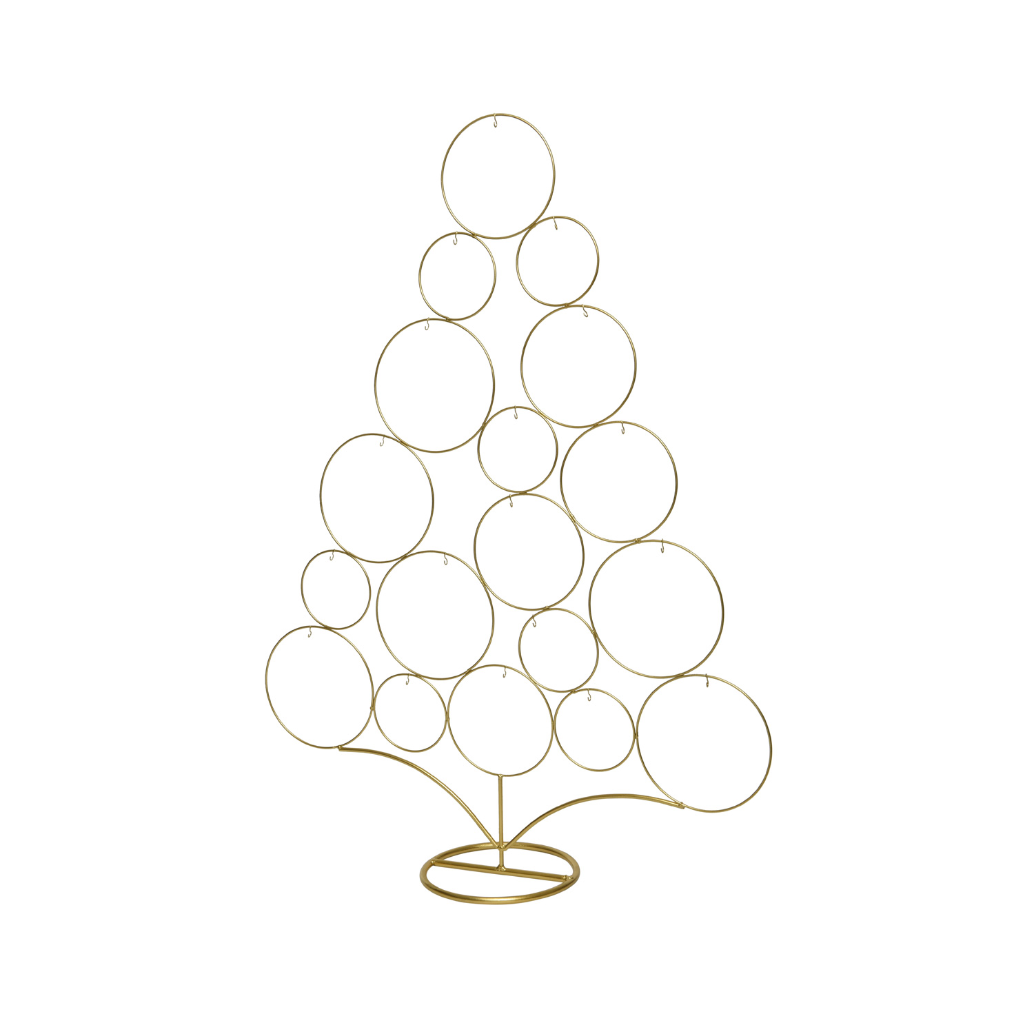 Dekobaum Aufsteller - für Christbaumkugeln und Weihnachtsbaumschmuck - Metall - H: 85cm - gold