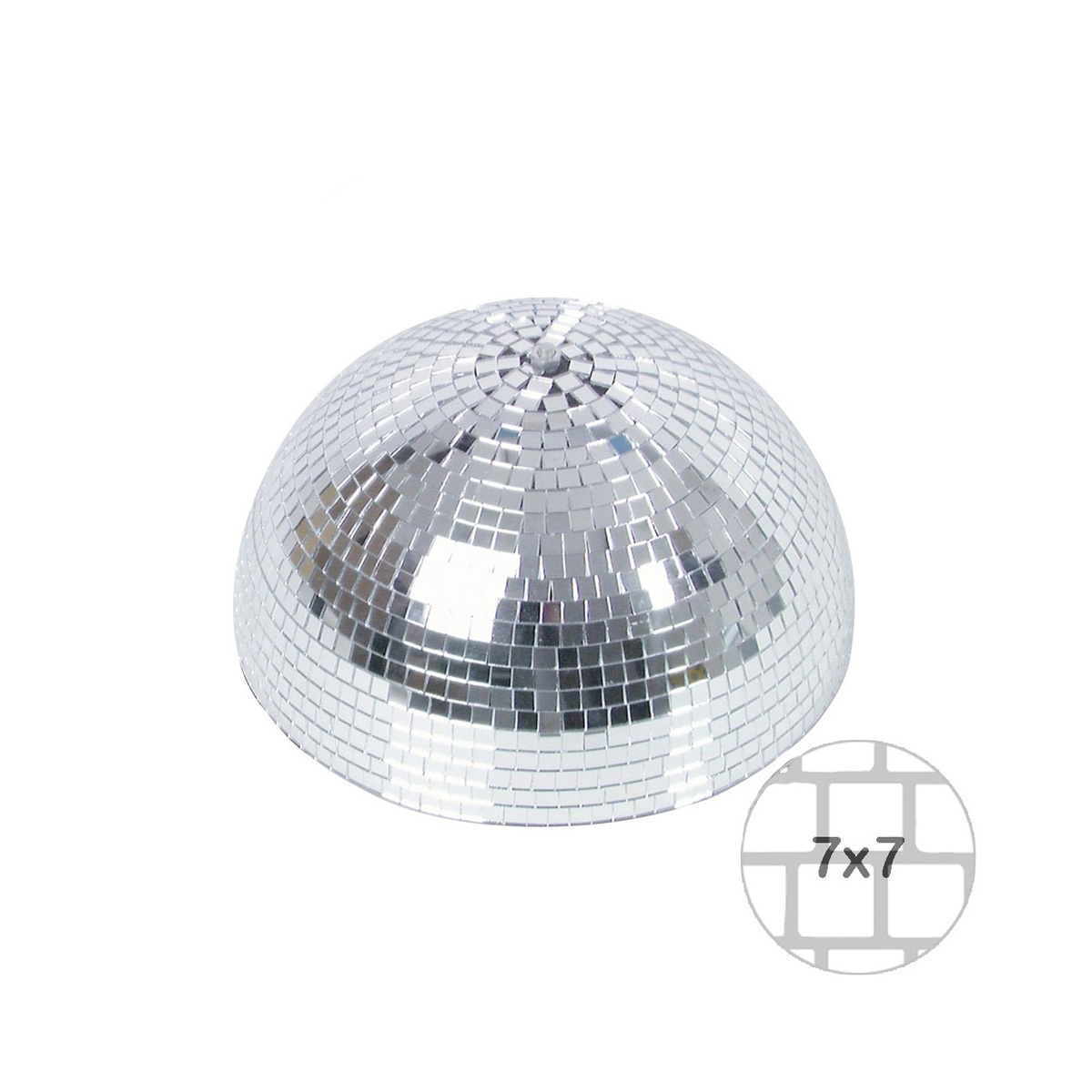 Spiegelkugel halb 30cm - für Deckenmontage - Diskokugel Echtglas - 7x7mm Spiegel - PREMIUM