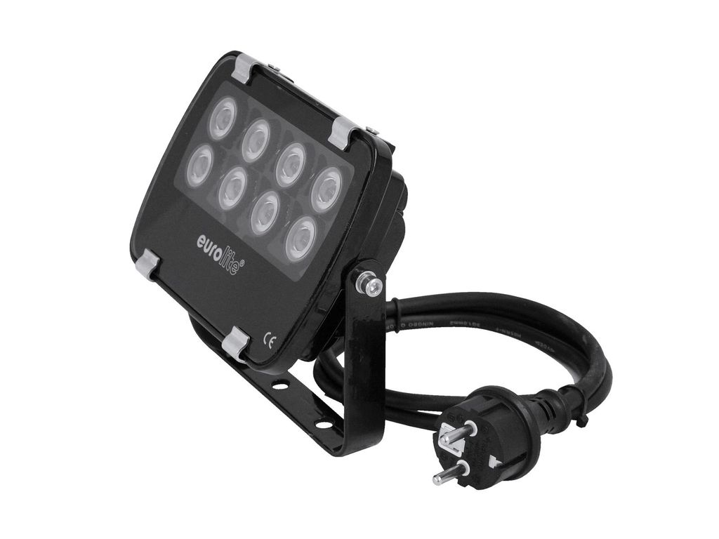 EUROLITE LED IP FL-8 | 30° | 8x1W | IP56 | grün - Fassandenstrahler - Flutlicht - Baumstrahler - Scheinwerfer