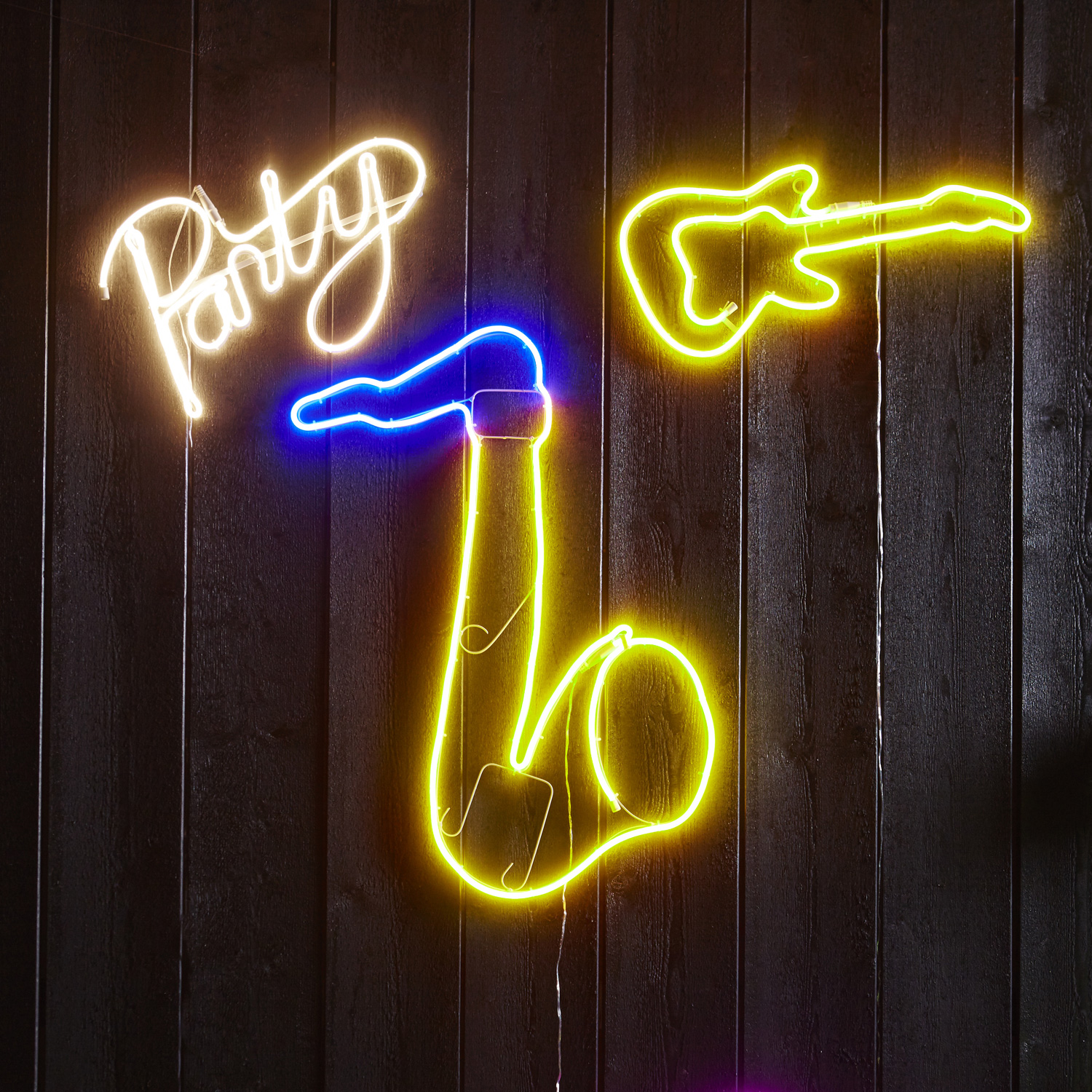 LED Silhouette "Party" - Flatneon - 305 LED - H: 31cm - outdoor - warmweiß