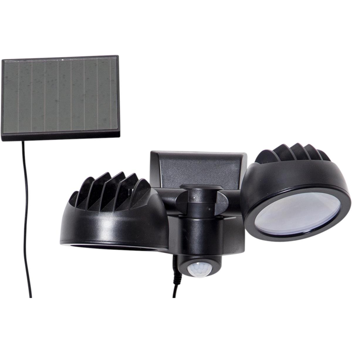 LED Solar Strahler "Powerspot" - warmweiß - 350lm - mit Bewegungsmelder und Lichtsensor - H: 17cm