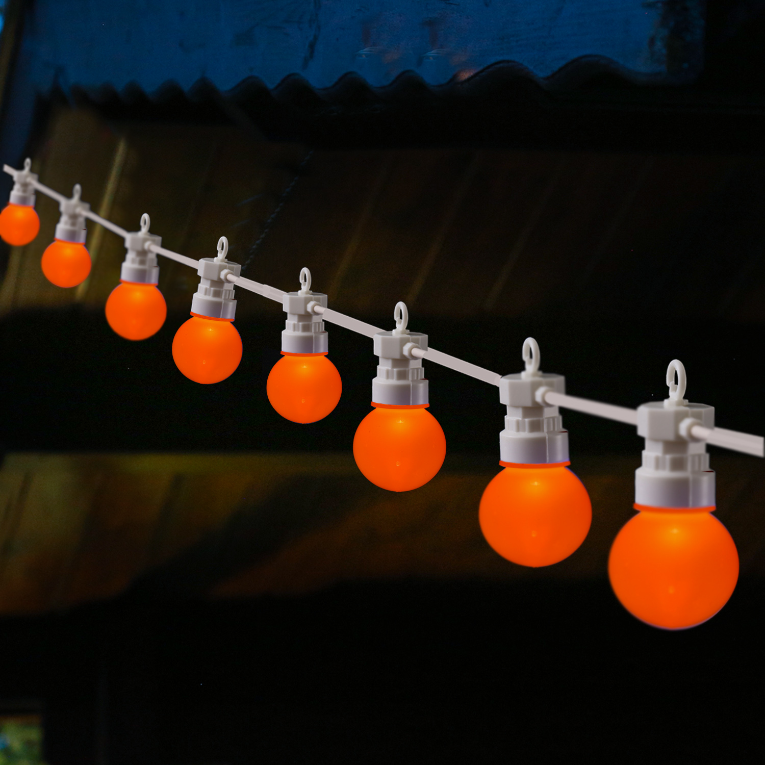 LED Party Lichterkette Circus - 20 farbwechselnde LED - Fernbedienung - 9,5m - koppelbar bis 60 LED