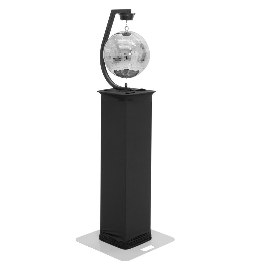 Spiegelkugel Stativhalterung bis 30cm Kugeln - schwarz - inkl. Motor