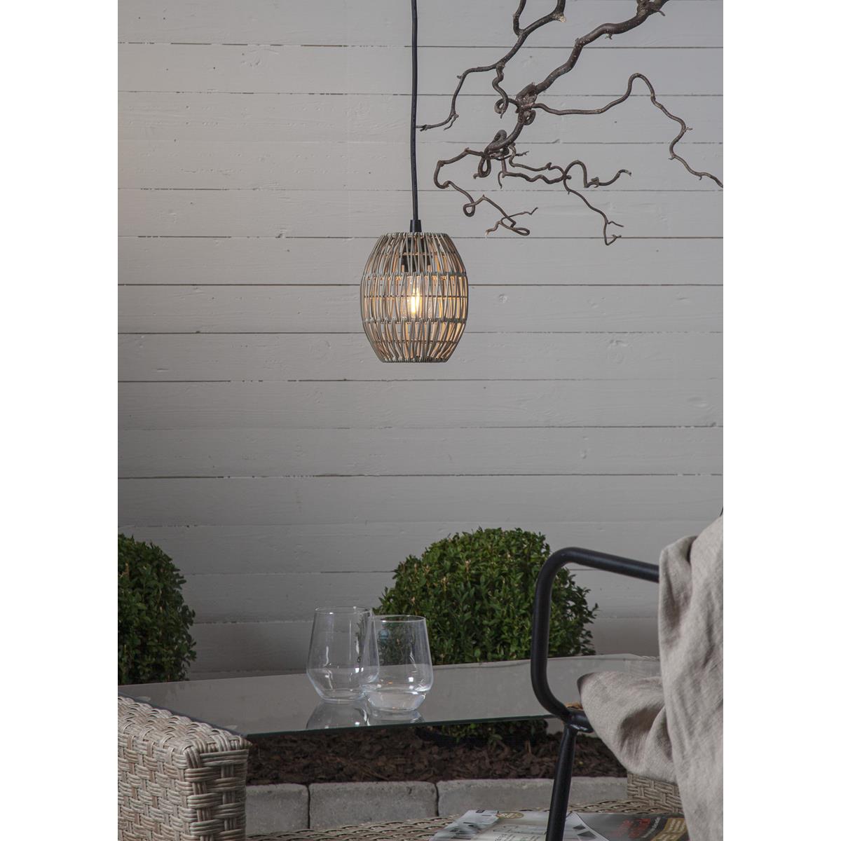 Dekoleuchte/Lampenschirm - D: 15cm, H: 18cm - für E27 Fassungen - outdoor - beige Dekoleuchte/Lampenschirm - D: 15cm, H: 18cm - für E27 Fassungen - outdoor - beige