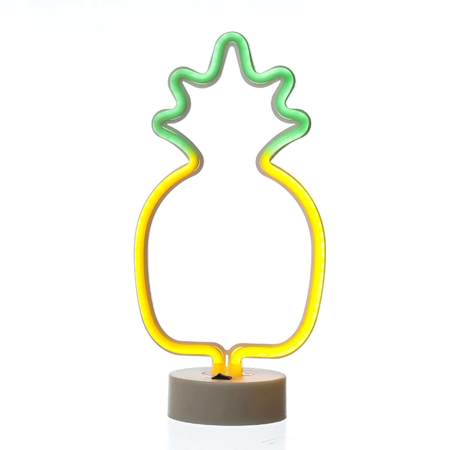 LED NEON Figur ANANAS - Neon Schild - H: 33cm - Batterie oder USB Betrieb - stehend