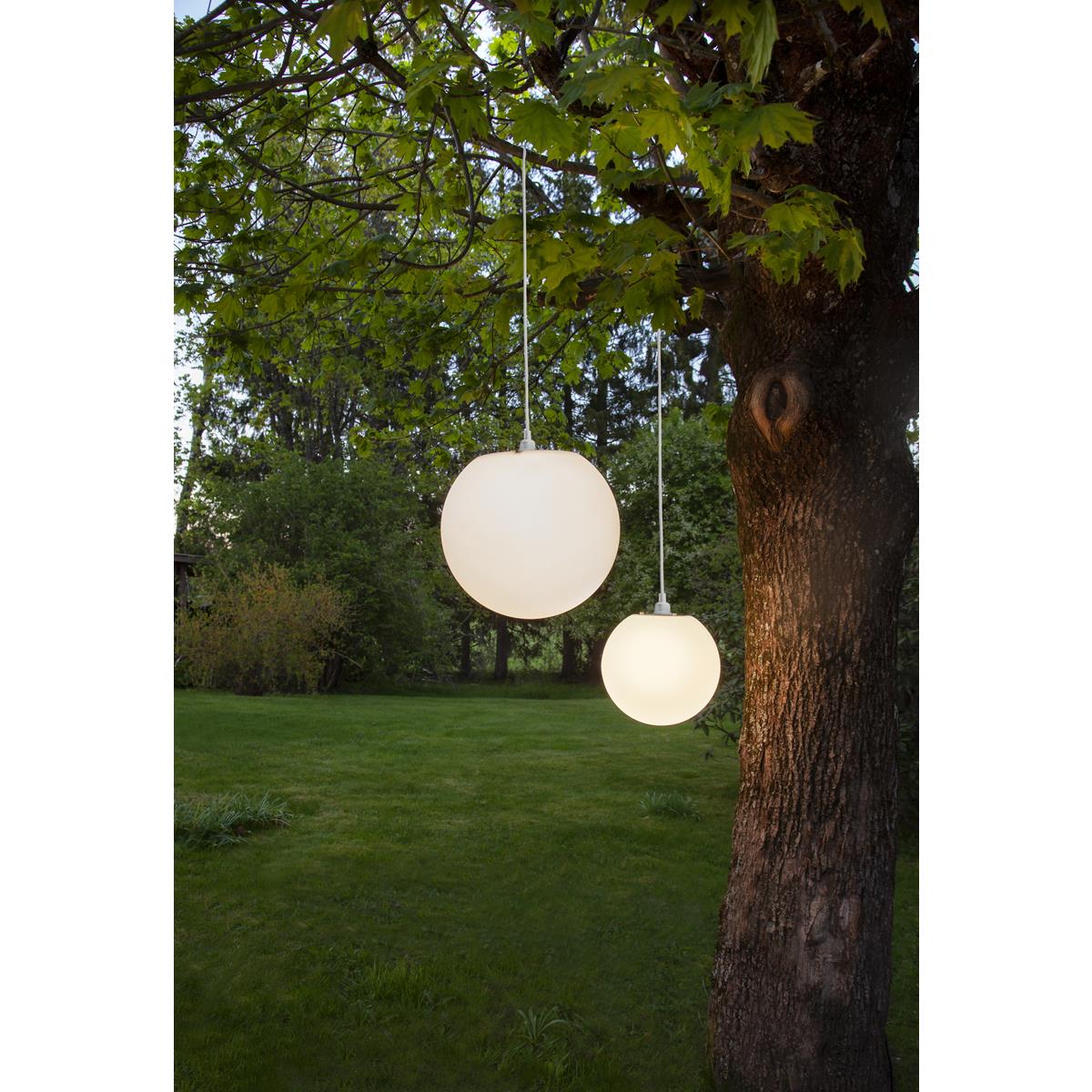 Hängelampe "Mallorca" - ohne Leuchmittel & Kabel - B: 38cm, H: 35cm - für E27 - outdoor - weiß