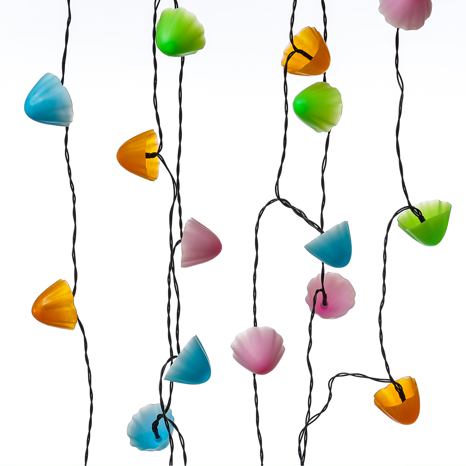 LED Lichterkette Mini Pilze - 20 Gartenstecker mit Erdspießen - 8 Funkt. - Timer - L: 3,8m - bunt