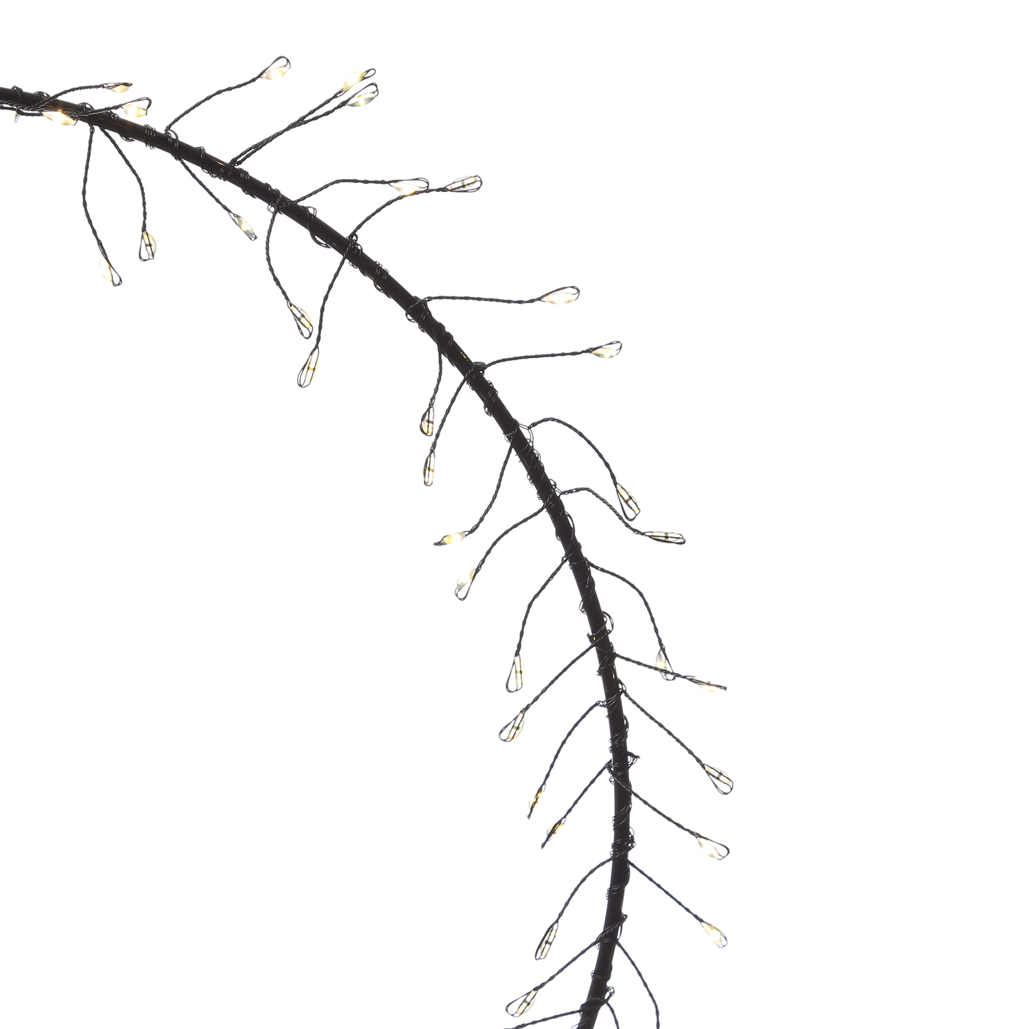 LED Kranz - Lichtkranz - 90 warmweiße LED - D: 24cm - Batterie - Timer - für Innen - schwarz