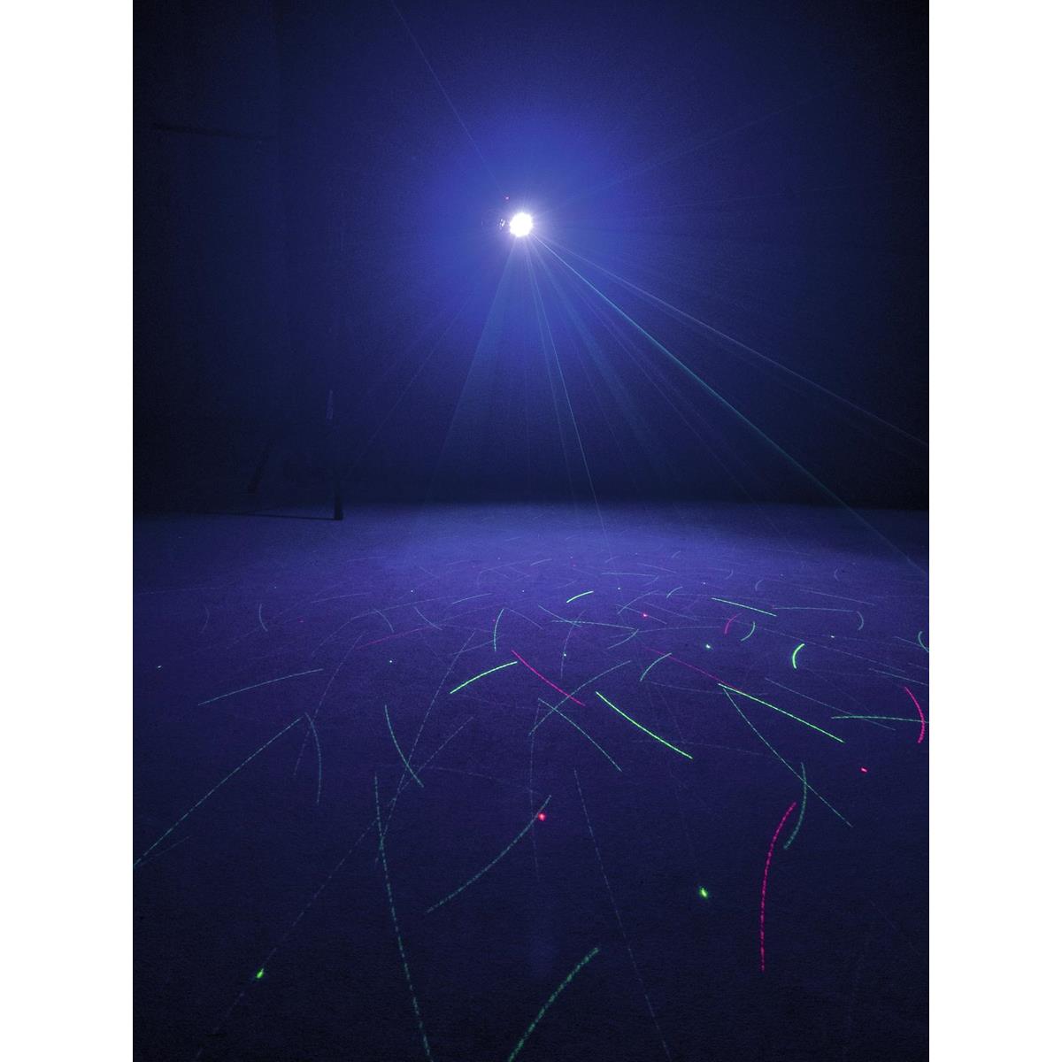 LED Mini Hybrid Laserflower "FE-4" - Vielfältige Lichtspiele mit Laser, Wash und Mooneffekten
