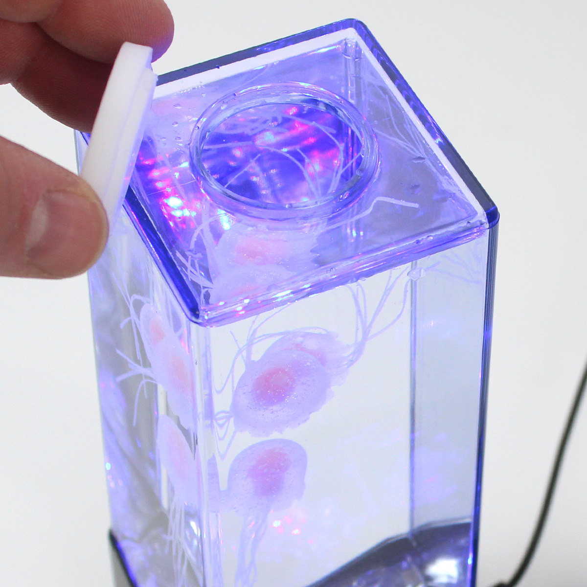 Jellyfish Lampe BLUE - Dekoleuchte - USB + Batteriebetrieb (3 x schwimmende Quallen) - blau