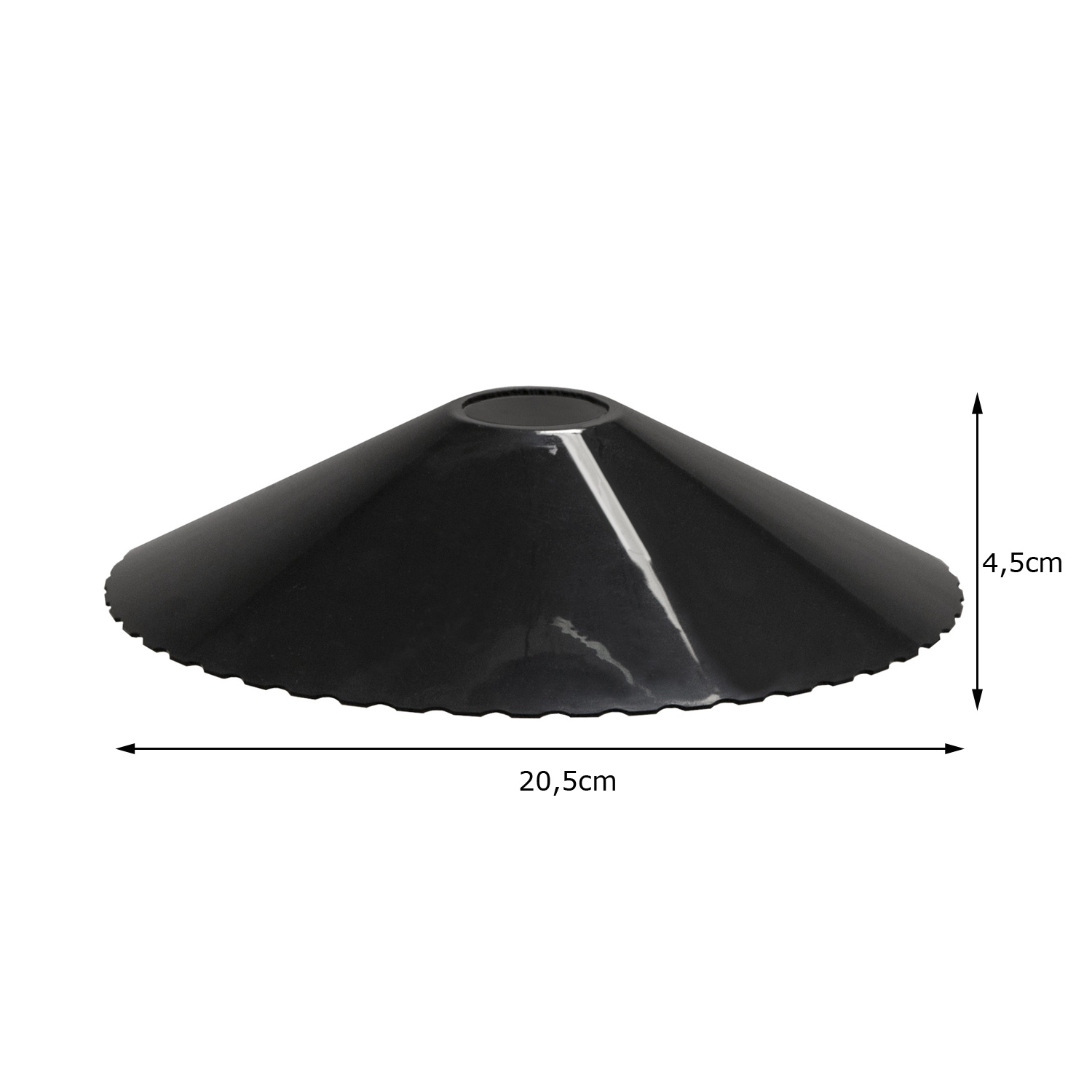 System CONNECTA BLACK - 1 Stück schwarzer Lampenschirm - D: 20,5cm - H: 4,5cm - outdoor
