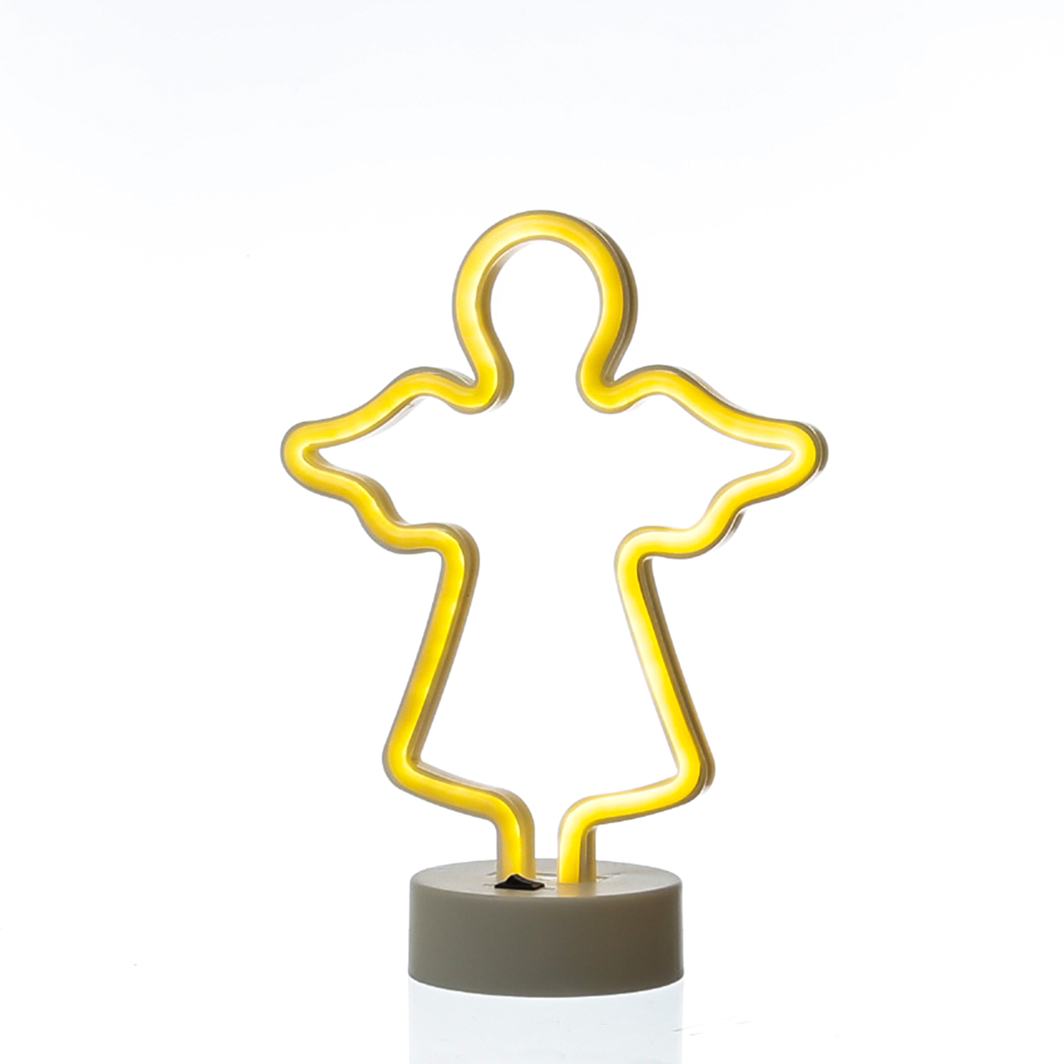 LED NEON Figur ENGEL - Neon Schild - H: 28cm - Batterie oder USB Betrieb - stehend - warmweiß