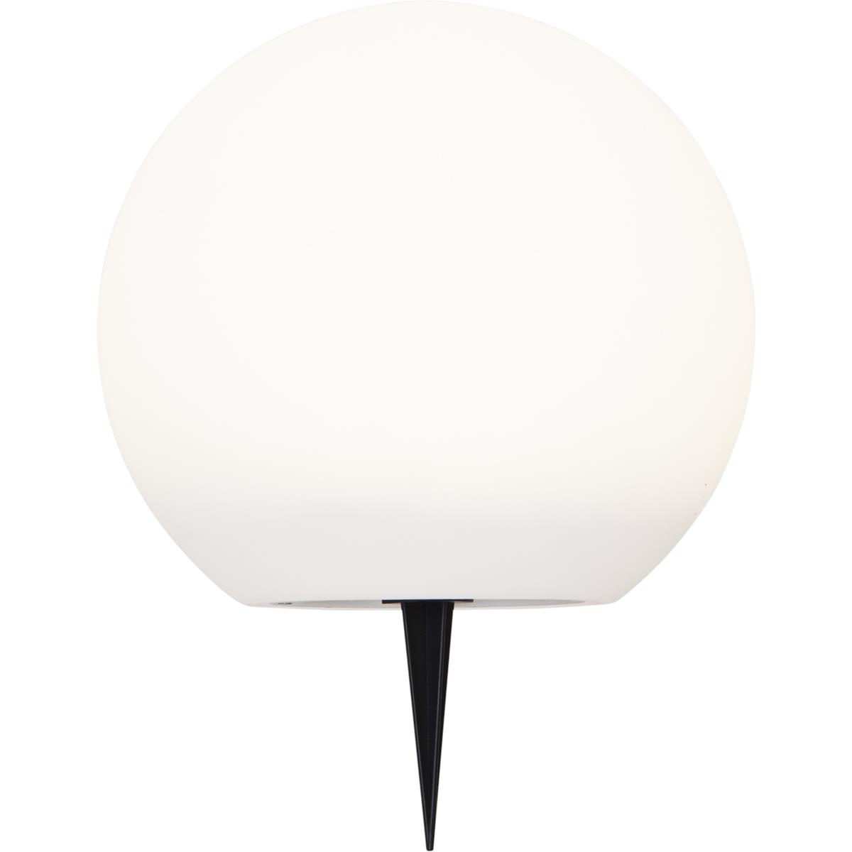 LED Solar Gartenkugel "Globy" - Erdspieß - H: 23cm, D: 25cm - 2 warmweiße LED - Dämmerungssensor