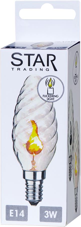 Kerzenlampe flackernd - E14 - 3W - Effektleuchtmittel