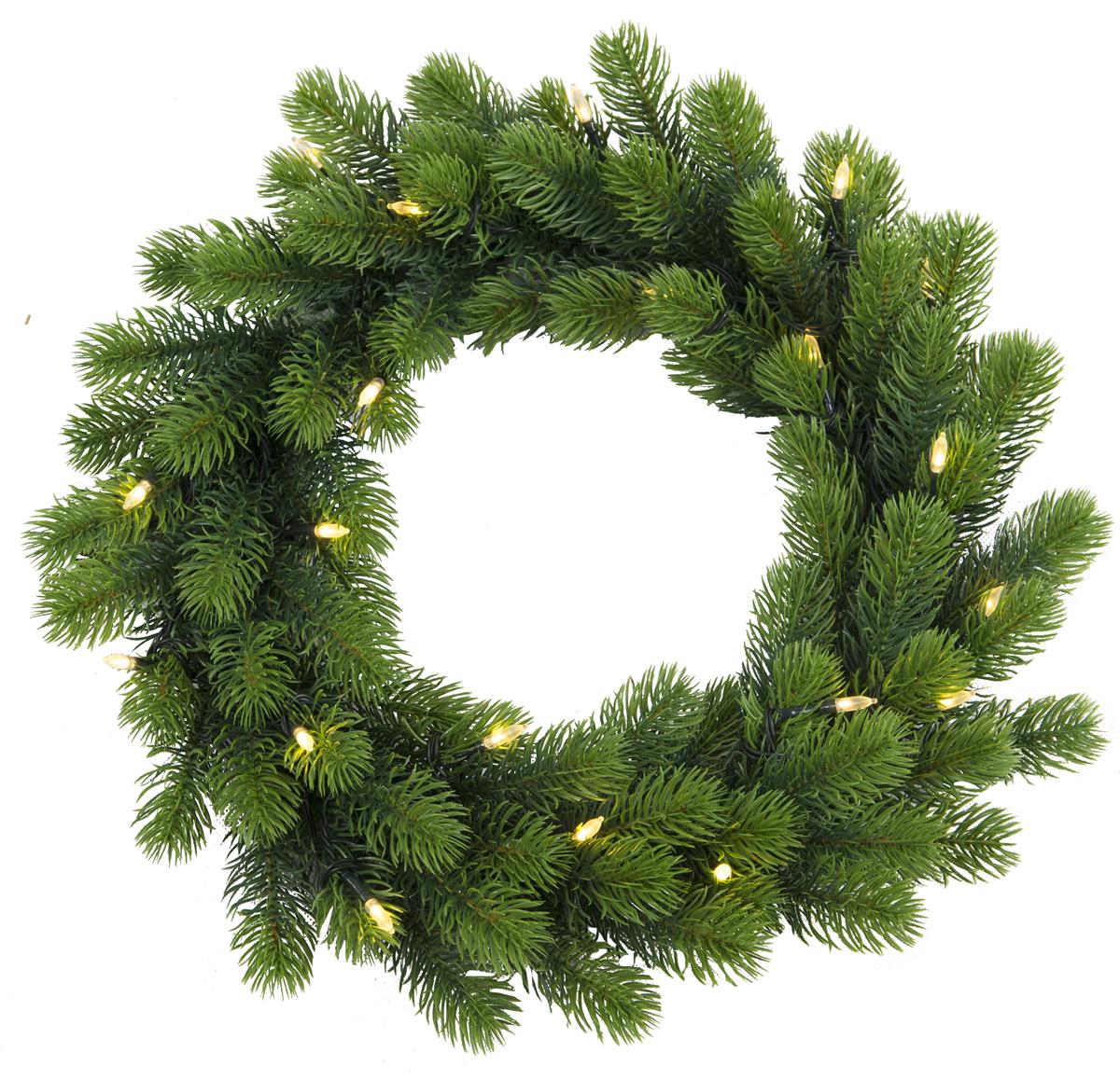 LED-Tannenkranz "Orsa" - 20 warmweiße LEDs - D: 50cm - outdoor - Trafo