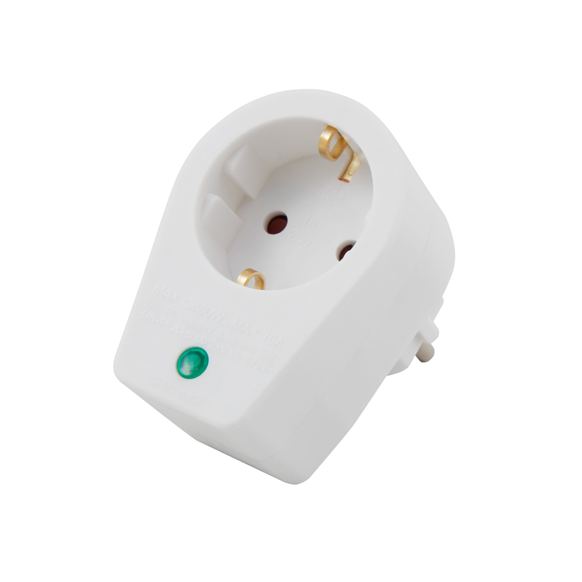 4er Set Steckdosenadapter mit Überspannungsschutz 239V/3500W